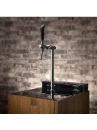 Dry cooler to be embedded in a worktop. Including dispensing column & tap.