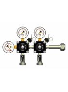 CO² premium pressure reducer from TOF / 3 bar with 2 different pressure outputs