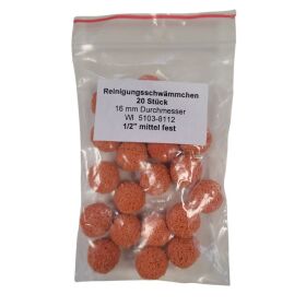 Sponge balls for pipe cleaning 20 pieces x 16 mm for 1/2 "drinking water pipes