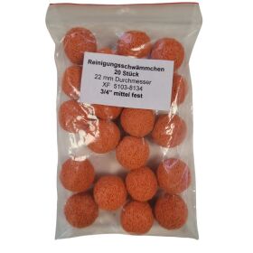 Sponge balls for pipe cleaning 20 pieces x 22 mm for 3/4 "drinking water pipes