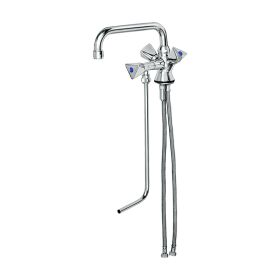 High pressure mixer tap for 1 basin, professional quality