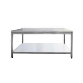 Stainless steel work table, 70 x 70