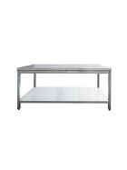 Stainless steel worktable, 80 x 60