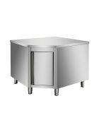 Stainless steel work cabinet, corner module 600 mm depth
