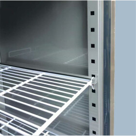 Skyrainbow Umluft Edelstahl Tiefkühlschrank mit Glastür GN2/1 610 Liter -18° bis -22°C