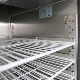 Stainless steel freezer, capacity 733 liters, baking standard, 10 pairs of rails, without support grids