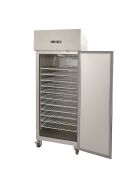 Stainless steel refrigerator, capacity 733 liters, baking standard, 10 pairs of rails, without support grids