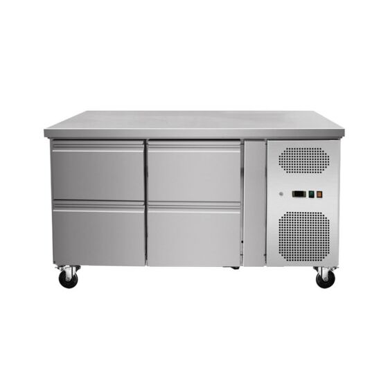 Refrigerated counter with 4 drawers, convection, 136x70