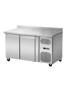 Refrigerated counter 2 doors with upstand, convection, 136x70