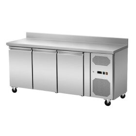 Refrigerated counter 3 doors with upstand, convection, 180x70