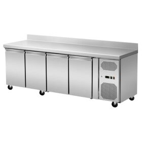 Refrigerated counter 4 doors with upstand, convection, 223x70