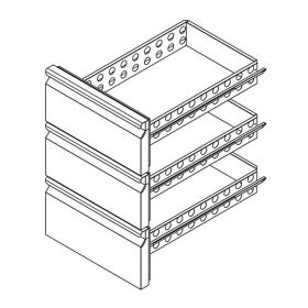 3-drawer block 1/3+1/3+1/3 for refrigerated table 700 series - THP
