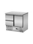 Skyrainbow Kühltisch 1 Tür 2 Schubladen mit Unterbaukühlung, Temp. +2° / +8°C