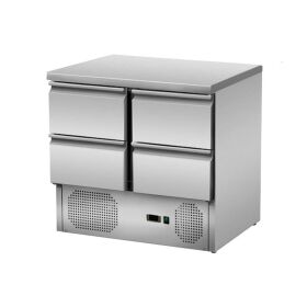 Refrigerated counter with 4 drawers, under-counter...