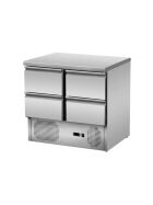 Refrigerated counter with 4 drawers, under-counter refrigeration, 90x70