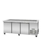 SNACK-Line, cold counter, 5x GN1/1, granite pink-grey, WITHOUT glass, 188x82x85.5