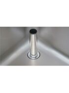 Stainless steel sink unit, one bowl left, 100 x 60