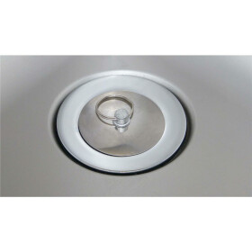 Stainless steel sink center, one bowl right, 120 x 70