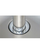 Stainless steel sink center, two bowls left, 160 x 60