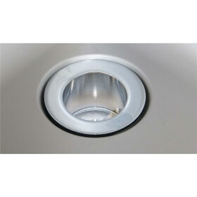 Stainless steel sink center, two bowls right, 160 x 60