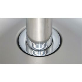 Stainless steel sink unit, two bowls left, 160 x 70