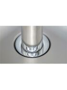Stainless steel sink center, two bowls right, 180 x 60