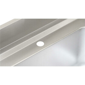 Stainless steel sink unit, one bowl center, 60 x 70
