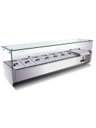 Refrigerated display case GN 1/4, 120 x 34, glass top