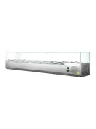 Refrigerated display case GN 1/3, 140 x 40, glass top
