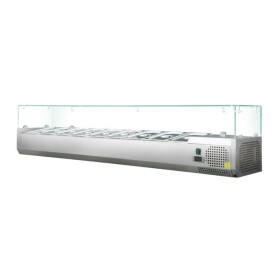Refrigerated display case GN 1/3, 180 x 40, glass top