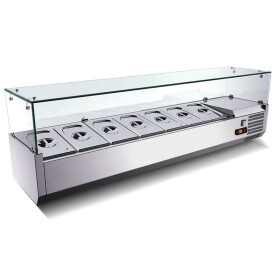 Refrigerated display case GN 1/3, 180 x 40, glass top