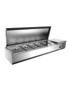 Refrigerated display case GN 1/3, 150 x 40, stainless steel lid