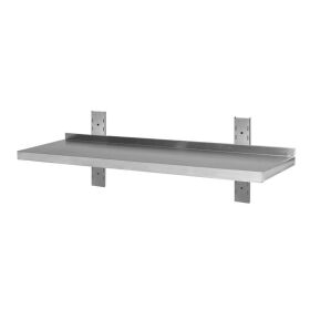 Wall shelf stainless steel reinforced, 1 shelf, 100x40
