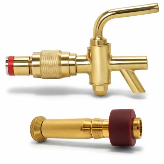 Messing Zapfgarnitur  Automatikhahn für Pittermännchen inkl. Luftventil