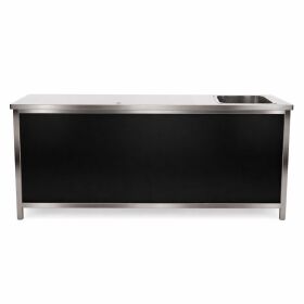 GDW Klapptheke aus Edelstahl mit Dibond Fronten (schwarz)...