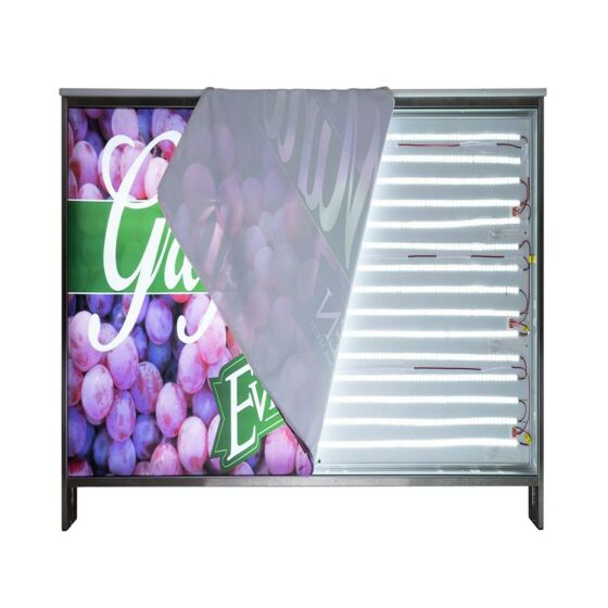 Backlit fabric incl. print Long drink counter corner section (750x1020mm)