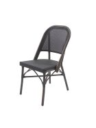 Paris Bistrostuhl Textil – Wenge-Schwarz Mesh