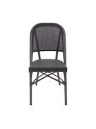 Paris Bistrostuhl Textil – Wenge-Schwarz Mesh