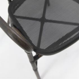 Tango Bistrostuhl Textil – Wenge-Schwarz Mesh