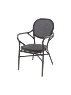 Tango Bistrostuhl Textil – Wenge-Schwarz Mesh