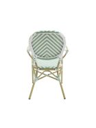 Tango Bistrostuhl Rattan – Bambus-Weiß/Pastellgrün