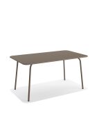 Shine Gartentisch Stahl Rechteck – Cappuccino