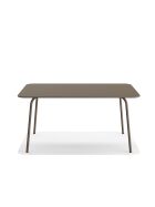 Shine Gartentisch Stahl Rechteck – Cappuccino