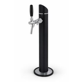 Black Tower dispensing column 1-line with decorative flange e.g. for BK160 / beer fridge 50l