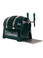 Glühweinzapfanlage in Fassform mit integrierter selbst ansaugender Weinpumpe 2-leitig grün 3 kW (35 l/h)