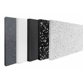 GDW long drink counter made of stainless steel, 1.5 m, white PE granite