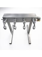Professional stainless steel water distributor in 4, 6, 8, or 10 versions with DVGW pipe aerator