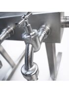 Professional stainless steel water distributor in 4, 6, 8, or 10 versions with DVGW pipe aerator