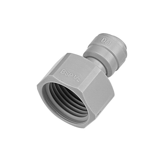 Quooker screw-in adapter for pressure reducer – 1/2" male thread to 1/4" (6.35 mm) hose