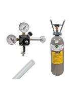 Umbauset für QUOOKER CUBE Druckminderer 7 bar, 3 m 1/4" Schlauch und 2 kg CO2 Flasche